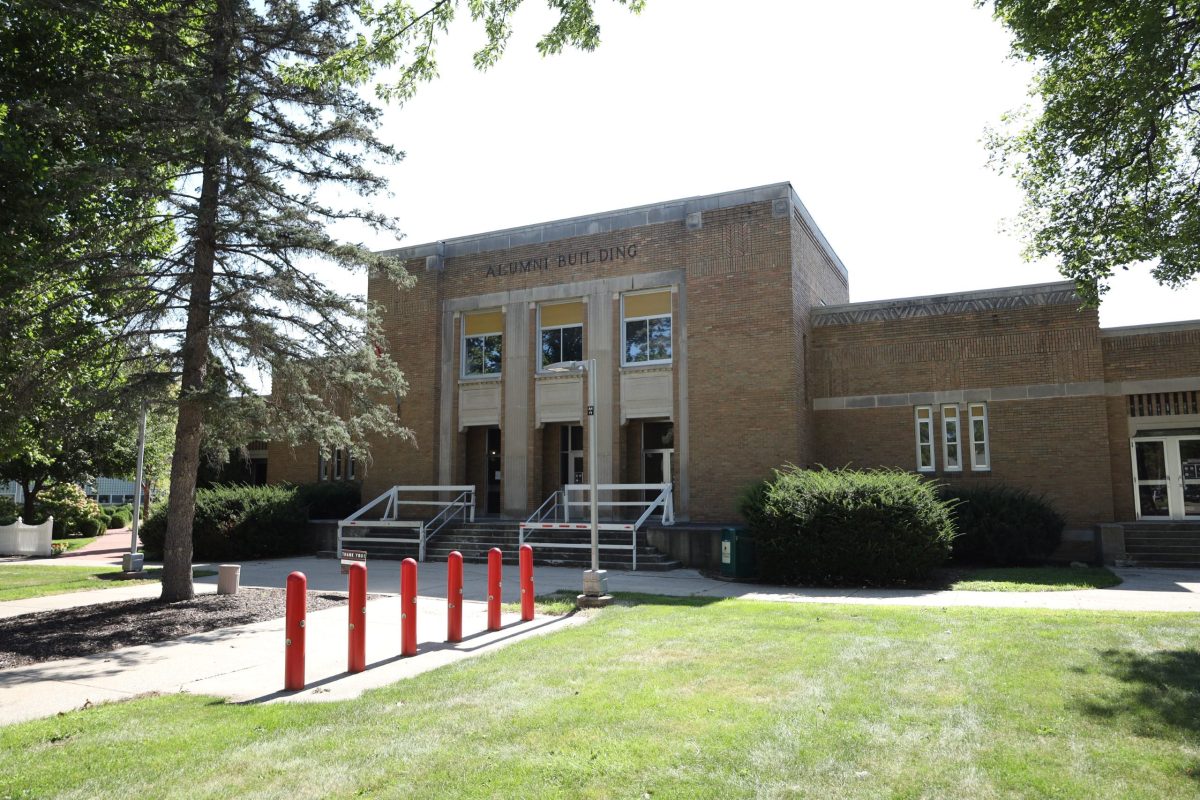 The Alumni building is the oldest on campus being constructed in 1929.