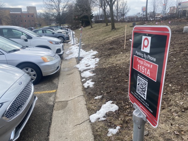 Meters are out, apps are in. To park in Ferris’ non-pass declared lots, drivers must download and pay through Pango.
