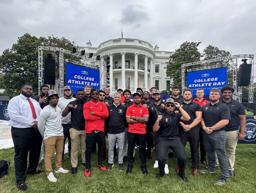 Ferris’ two time championship winning football team visit the White House.
