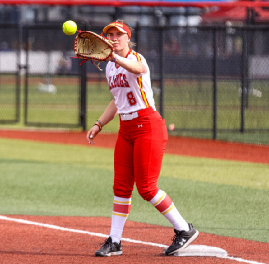 Through six games, elementary education sophomore Alexis Kozlowski has earned six hits, ranking second on the team. 
